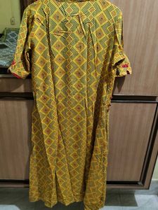 Yellow Printed Kurta