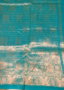 Sea Green Colour Pure Gadwal Saree
