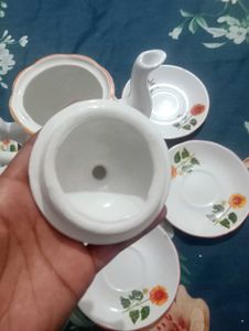 New Ceramic Tea Cattle And 5 Plate