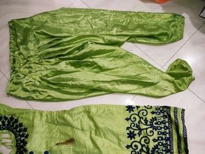 Green Embroidered Kurta Set