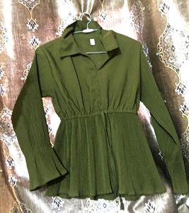 Olive Green Crop Top