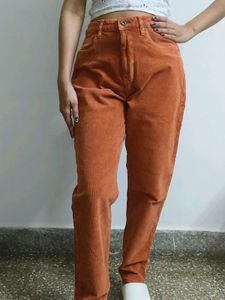 Orange Corduroy Pants