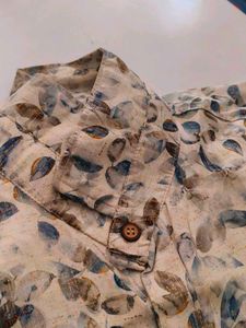 Savuru Leaf Print Casual Shirt