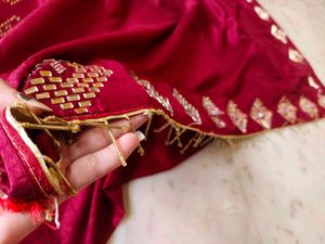 original mirror work saree