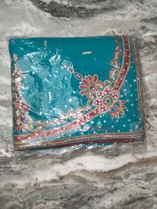 Elegant Teal Saree💥💥festive offer