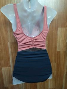 Peach &amp; Black Swimsuit