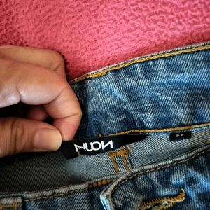 Blue Color Fitted Jeans