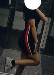 BLACK BODYCON MINI DRESS