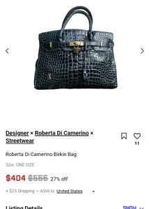 Birkin Bag By Designer Roberta Di Camerino