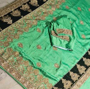 Embroidery Work Saree💖 🥻Beautifully 😍