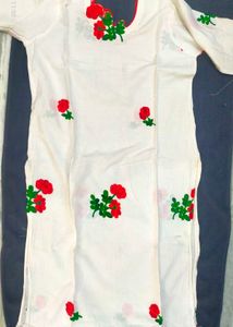 Beautiful Red Rose Embroidery Kurta🌹❣️