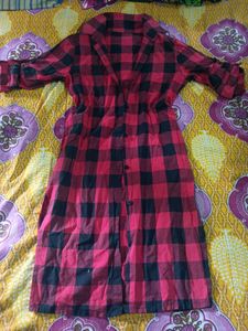 Red &amp; Black Plaid Dress