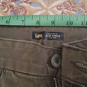 Olive Green Straight Leg cargo Pants