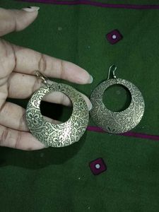 Boho Chic Etched Hoop Earrings