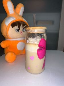 Pink Bow Glass Tumbler