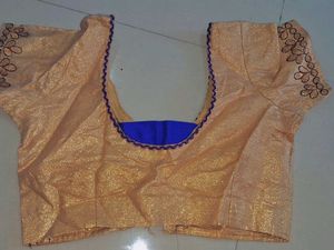 Elegant blue Embroidered saree