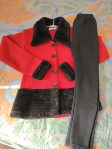 Lovely Coat With Lagging Set Woolen For Girls