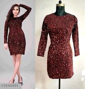 New Sparkling Sequin Party Dress
