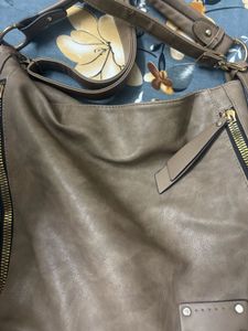 brown leather bag