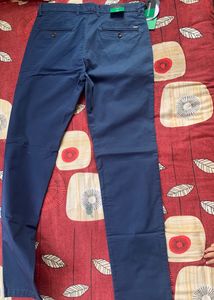 Navy Blue Men Cotton Jeans
