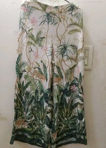 Tropical Print high waist Pants