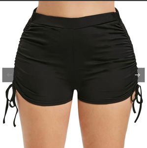Black Ruched Shorts