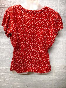 Tops &amp; Dresses For Rs 99 Only/ Red Floral Top