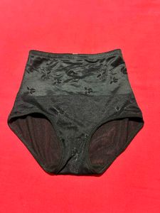 Black Mesh High Waist Brief Panty