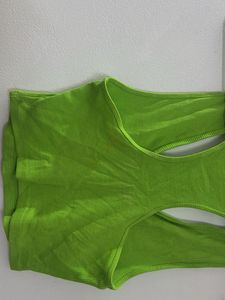 Zara Green Ribbed Tank Top