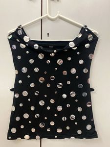 Polka Dot Tank Top with Owl Neck