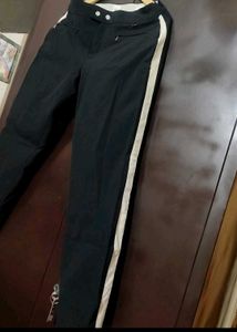 Black ⚫ Trouser Pant Both Side White Line 30 Waist