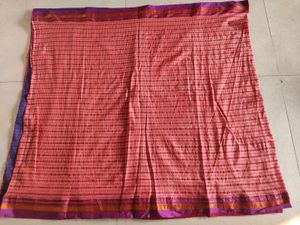Irkal/ Checked Saree With Blouse