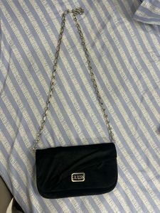 Guess(dupe) Black Velvet Chain Bag