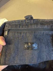 Denim &#39;M&#39; Initial Tote Bag
