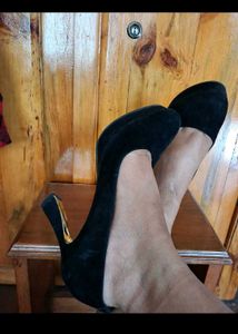 Black Platform Pencil Heels