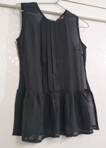 Black Peplum Top
