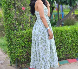 &#34;Backless. Bold. Beautiful. This floral dress is s