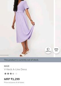 V-Neck A-Line Dress