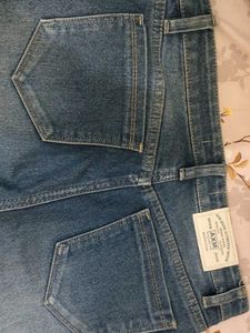 Blue Denim Straight Leg Jeans