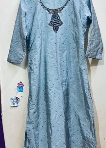 Women Grey A Line Kurti
