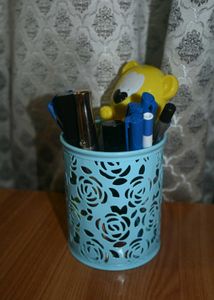 Cute Blue Floral Pen Holder/Pencil Stand