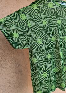 Only Oversized Mesh Smiley Psychedelic Tee