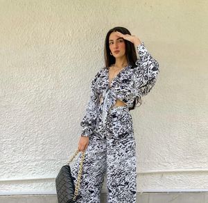 Trendy Black & White Co-ord Set