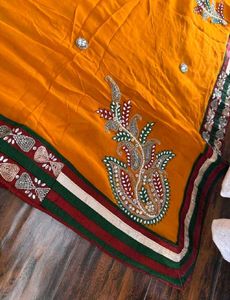 Mustard Yellow Saree with Blouse