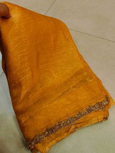 Emerald Green Saree with Beaded Border