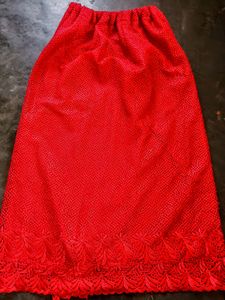 Red Lace Skirt
