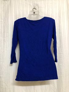 Cable &amp; Gauge Blue Long Sleeve T Shirt