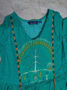 Green Printed Dress