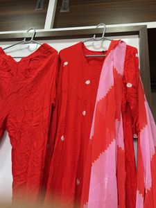 Elegant Red Kurta Set with Dupatta
