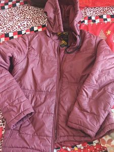 Maroon Hooded Jacket